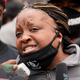 Tafara Williams's mother Clifftina Johnson speaks during a protest rally for Marcellis Stinnette who was killed by Waukegan Police Tuesday in Waukegan, Ill., Thursday, Oct. 22, 2020.